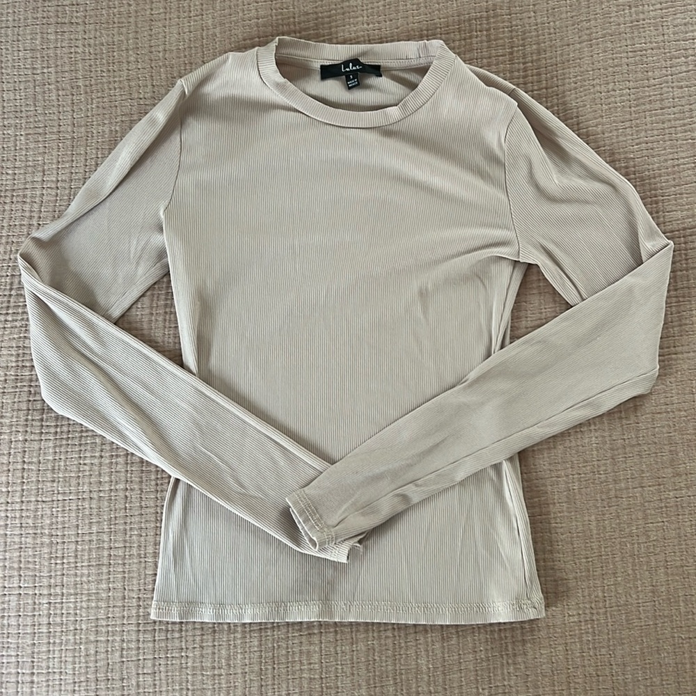 Cream Long Sleeve Shirt